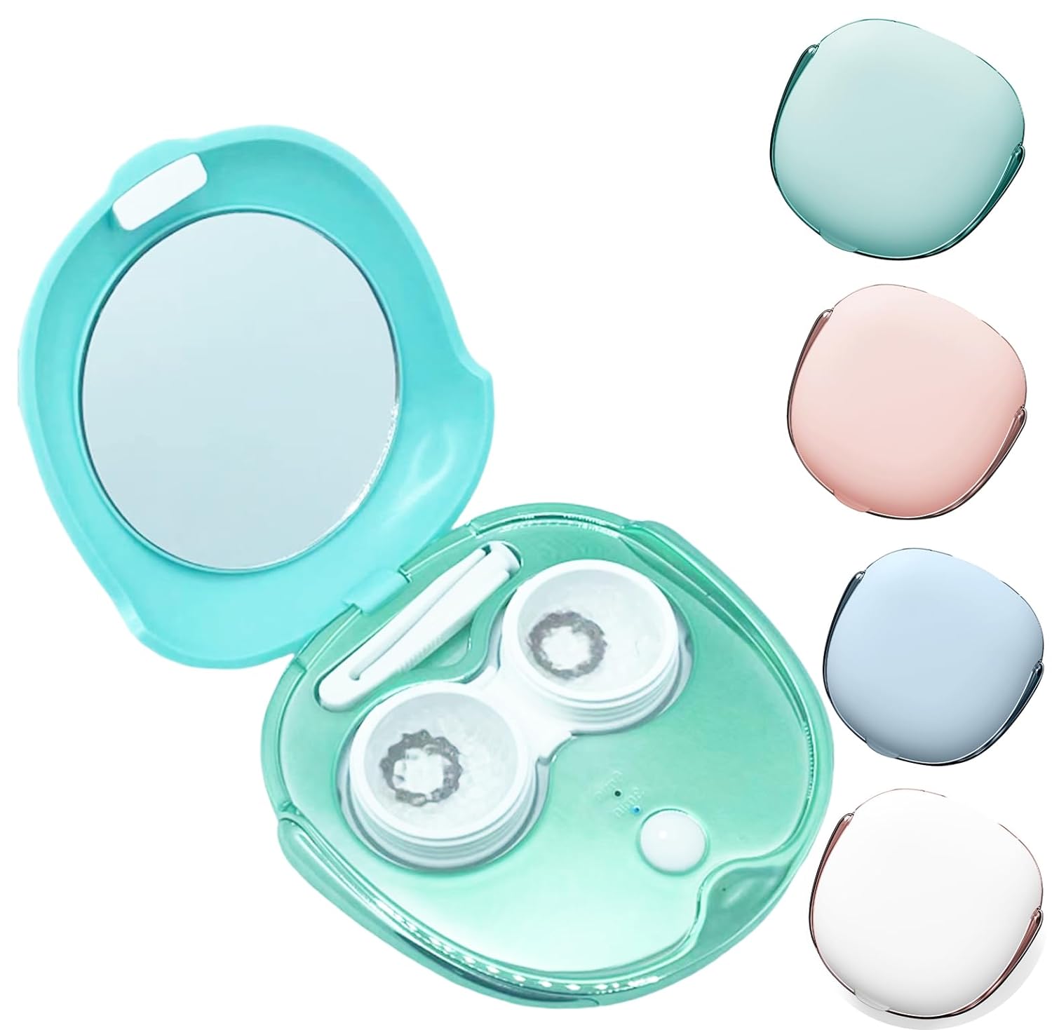 クリーナ 花粉対策 化粧鏡付き コンタクト洗浄機 USB充電式 ミニコンタクトレンズ洗浄器 USB充電式 洗..