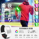 ランニング 簡単装着】 ウォーキング 散歩 ライト ジョギング 防水 Type-C充電式 ライト【7カラーチェンジ 夜間 LEDアームバンド