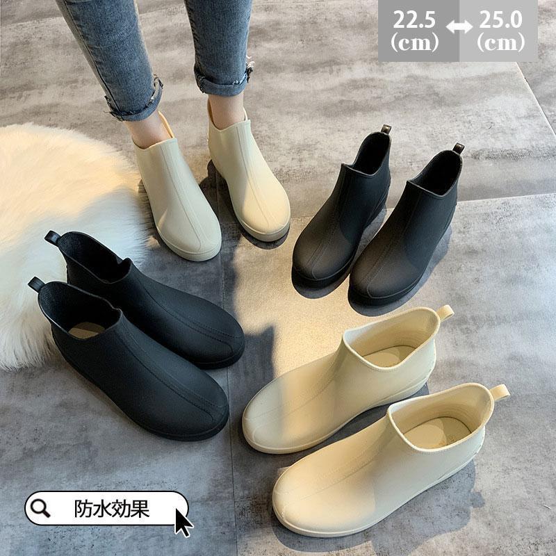 コックシューズ 梅雨 レインシューズ 雨靴 レディース 靴 ショートブーツ 長靴 母の日 レインブーツ シ..