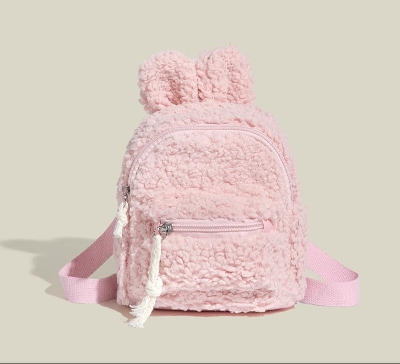 もこもこ リュック うさぎ 耳付き ボア リュックサック かわいい ぬいぐるみ風 韓国系 個性的 バックパ..