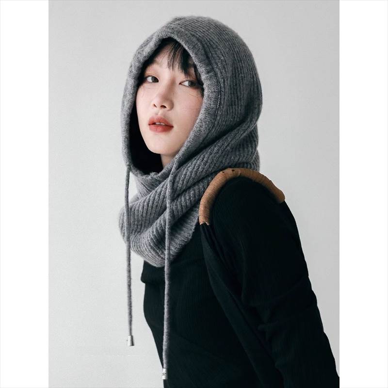 帽子 レディース フードウォーマー ニット ネックウォーマー スヌード バラクラバ 小顔効果 大人可愛い シンプル カジュアル お