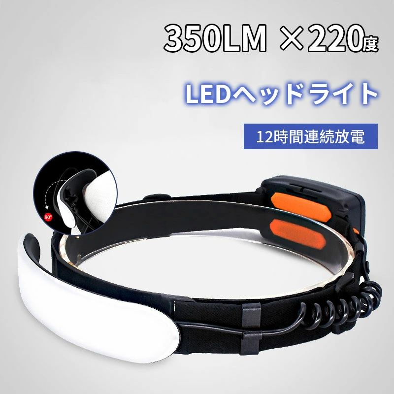 ライト LED キャンプ ランプ 作業 USB 充電式 広角 IPX6防水 軽量 ヘッド ヘッドライト アウトドア 釣..
