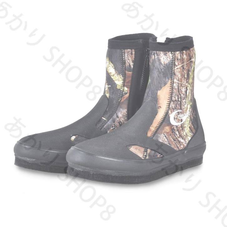 3mm保温防寒 穴抜き/スパイク 滑り止め ウェーディングシューズ フエルト底 フィッシングブーツ 渓流釣り