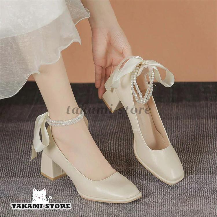 疲れない 大きいサイズ 痛くない 25 結婚式 パンプス ストラップ 25.5 革靴 パーティー 幅広 靴 デート..