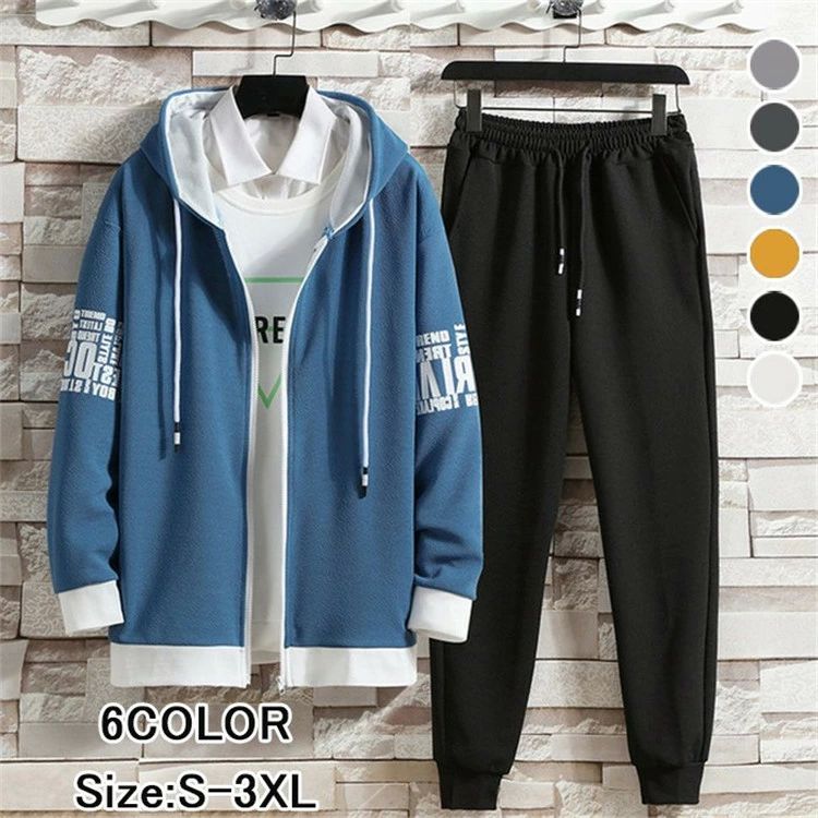 フード付き 長袖パーカー 運動服 おしゃれ トレーニングウェア セットアップ レディース メンズ 上下セ..