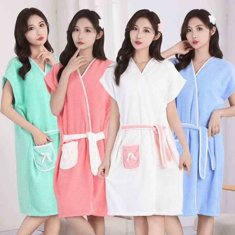 巻いた したり 着用 バスローブは レディース タオル バス レディース バスローブ バスドレス カワイイ..