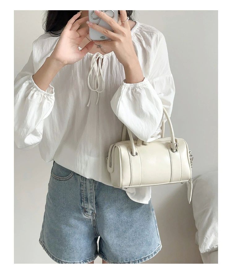 高級感 ハートチャーム 通勤 手提げボウリングバッグ