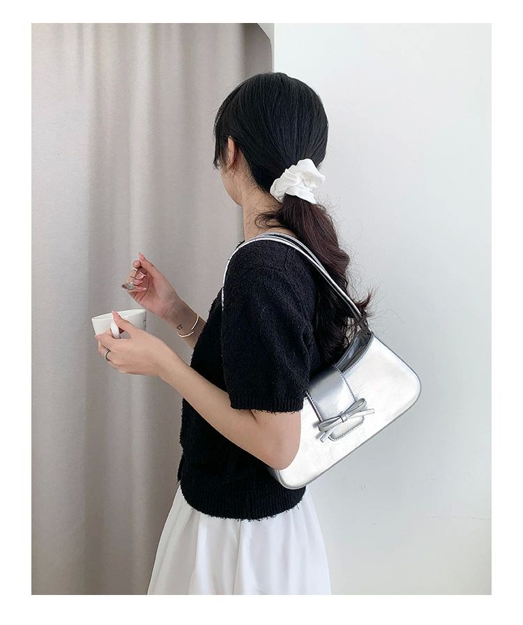 レディース 新作 シンプル PU 手提げスクエアバッグ