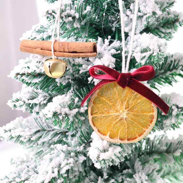手作り クリスマスツリー シナモン 鈴 デコレーション クリスマスオーナメント セット 飾り ミニオーナメント オレンジ 吊り下げ