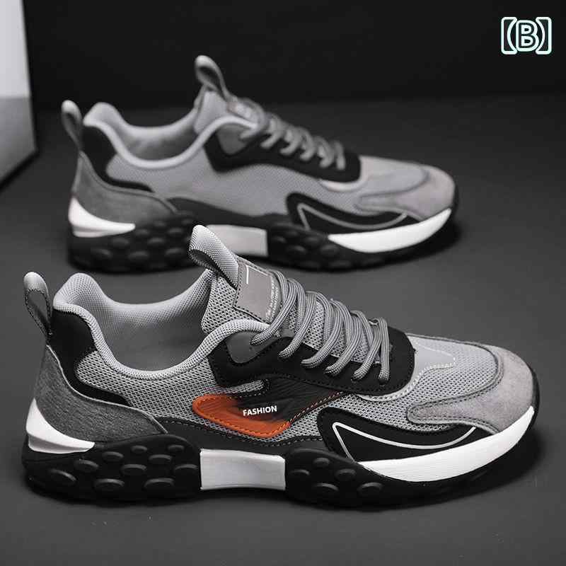 スニーカー メンズ メッシュ 通気性 カラフル 個性的 ランニング ウォーキング シューズ 厚底 軽い 韓国系 かっこいい MIXカラー