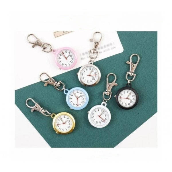 看護師 送料無料 アナログ 懐中時計 レディース シルバー メンズ クオーツ キーホルダー 文字盤 送料無料 ナースウォッチ グッズ