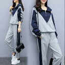 ジャージ 部屋着 パーカー アウター 春服 セットアップ カジュアル おしゃれ 上下