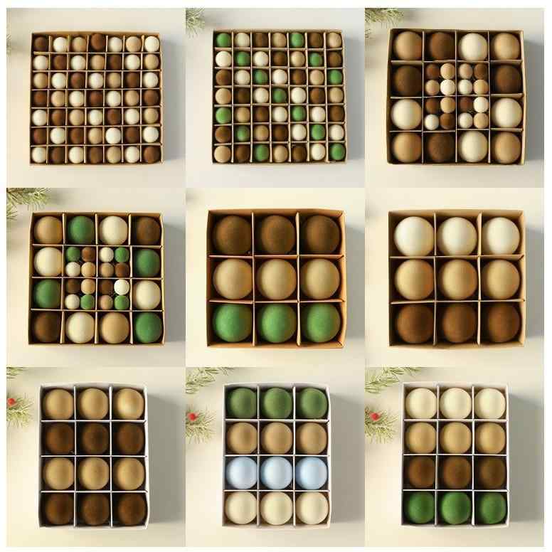 セット プラスチック製 装飾 ボール 飾り付け ベロア調 大小アソ クリスマスツリー クリスマスオーナメント フロッキー加工 DIY