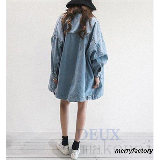 アウター デニム ロング丈 トレンチコート スプリングコート デニムコート 秋 レディース