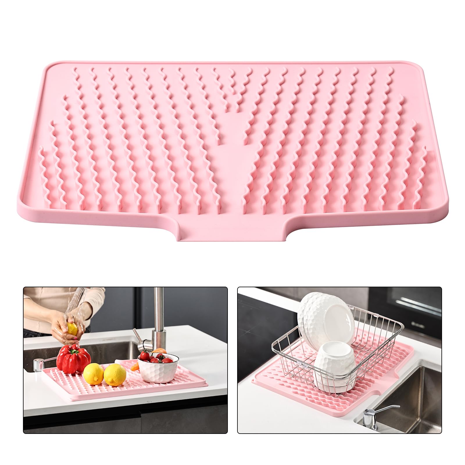 調理台 流し保護 食卓 シンクライナー シリコン 流し台 断熱 シンクマット 滑り止め 耐熱 水切り 乾燥マット排水 キッチン 台所