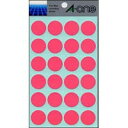 エーワン 07048 カラーラベル 桃 20mmφ 14シート 送料無料