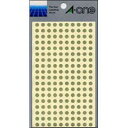 エーワン 07071 カラーラベル 金 5mmφ 6シート 送料無料