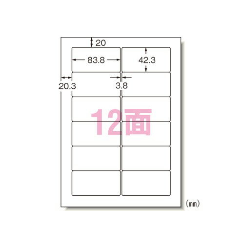 Rakuten - エーワン 28176 パソコンプリンタ＆ワープロラベルシール A4 12面 100シート 送料無料