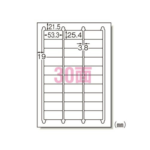 乐天商城 - エーワン 28455 ラベルシール A4 30面 100シート 送料無料