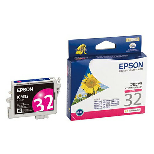 乐天商城 - エプソン EPSON 純正 インクカートリッジ ICM32 マゼンタ 送料無料