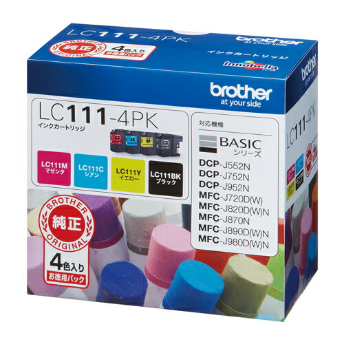 Rakuten - ブラザー brother純正 インクカートリッジ LC111-4PK 4色パック 送料無料