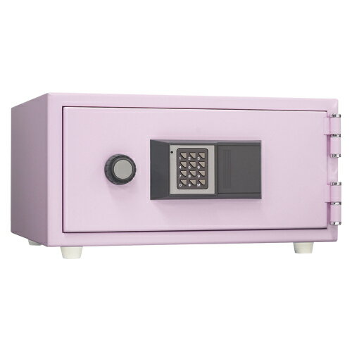 耐火金庫 おしゃれ金庫 テンキー式 A4収納可 セーフティボックス ペールピンク 送料無料