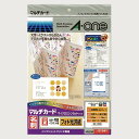 エーワン 51041 マルチカード フォト光沢紙(片面光沢) A4 10面 名刺サイズ 10シート 送料無料