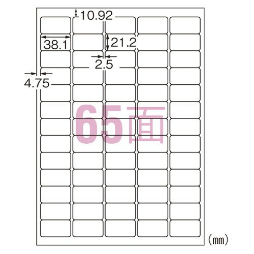 Rakuten - エーワン 64265 ラベルシール 超耐水光沢紙 A4 65面10シート 送料無料