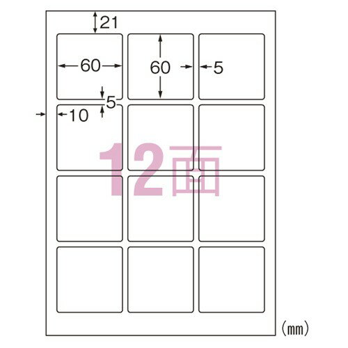 乐天商城 - エーワン 64312 ラベルシール 超耐水光沢紙 A4 12面10シート 送料無料