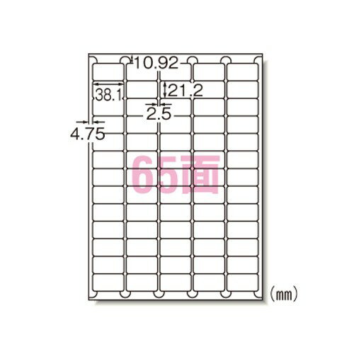 乐天商城 - エーワン 65265 ラベルシール A4 65面 20シート 送料無料