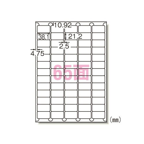 Rakuten - エーワン 73265 ラベルシール A4 65面 100シート 送料無料