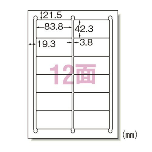 エーワン 76312 ラベルシール ハイグレード A4 12面100シート 送料無料