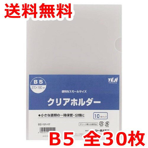 クリアホルダー B5 30枚 クリアファイル 送料無料