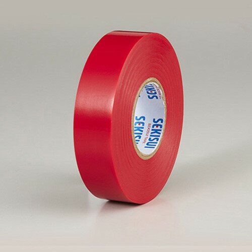 積水 エスロンテープ 5巻 赤 幅19mm×長さ20m V360R2N ビニールテープ 電気絶縁テープ 送料無料