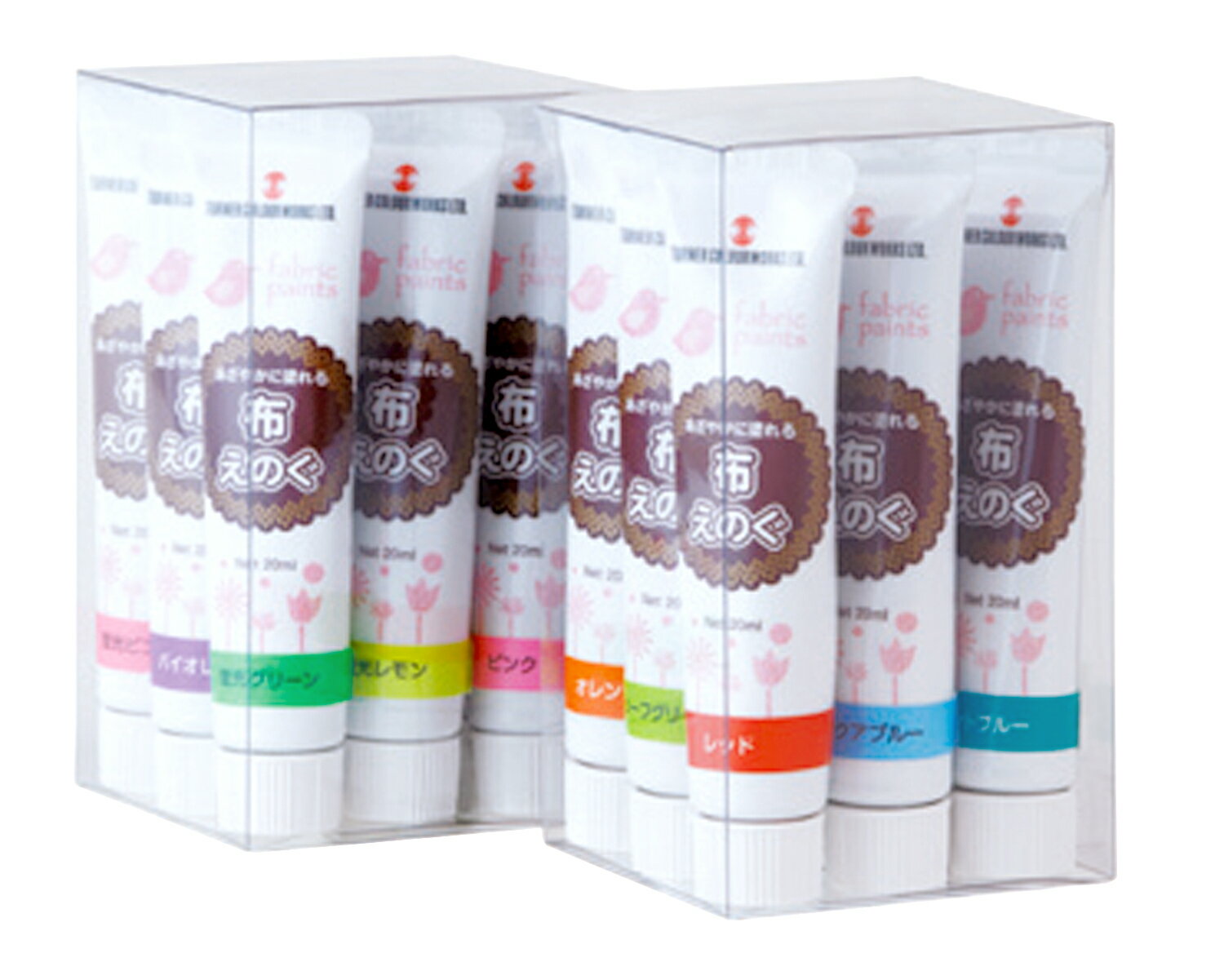 Paints - 布専用絵の具 布えのぐ 20ml 18色セット 洗濯可 アイロン熱処理不要 学校・幼稚園・保育園知育教材 送料無料