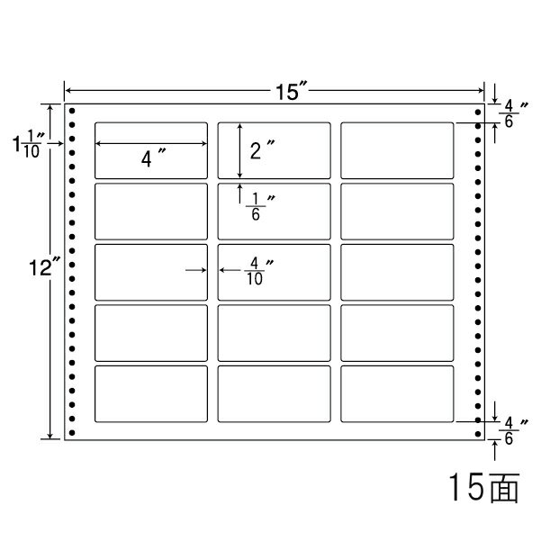 Rakuten - ナナフォーム LB15L タックフォームラベル耐熱タイプ 15面 500折(4,500枚)
