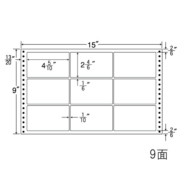 Rakuten - ナナフォーム LT15F タックフォームラベル耐熱タイプ 9面 500折(4,500枚)