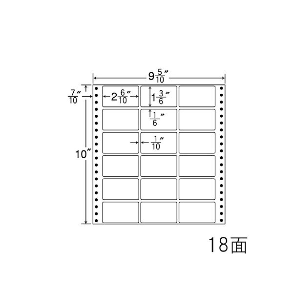 ナナラベル M9H ナナフォームM 18面3×6 500シート
