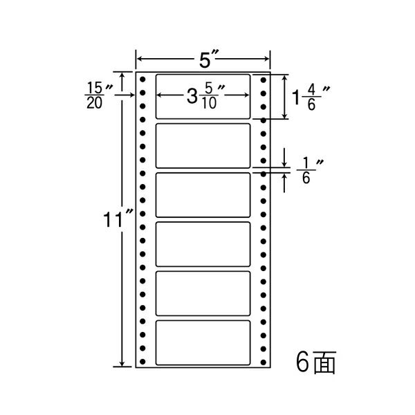 Rakuten - ナナラベル MM5E ナナフォームM 6面1×6 1000シート