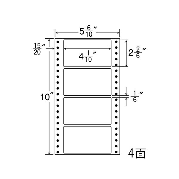 ナナラベル MT5F ナナフォームM 4面1×4 1000シート(3.0)