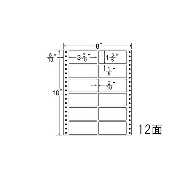 Labels - ナナラベル MT8C ナナフォームM 12面2×6 500シート