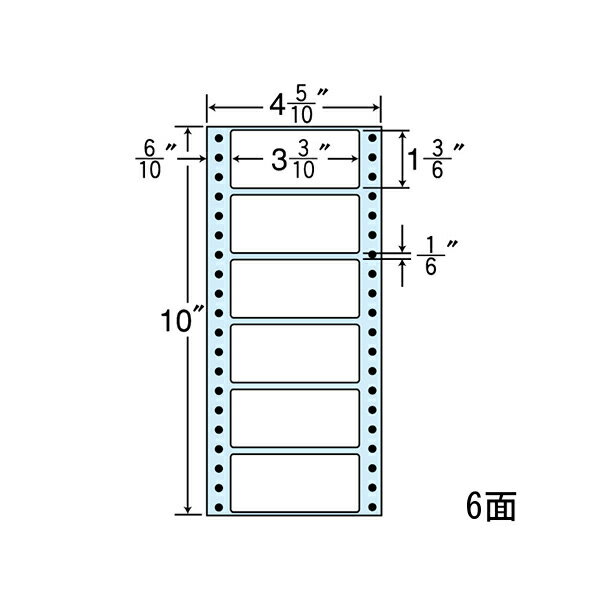 乐天商城 - 連続ラベル 剥離紙ブルータイプ NC04NB 1000折(6000枚)