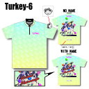 TVアニメ「Turkey!」 ジップアップハイネック Turkey-6 ウェア ユニフォーム 【名入れ可】 メンズ レディース ボウリング ABS コラボ