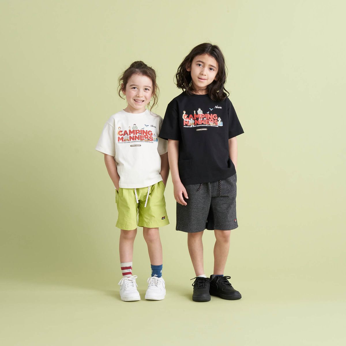 楽天NANGA ONLINE SHOP 楽天市場店【公式】ナンガ（NANGA） ECO HYBRID CAMPING MANNERS WILD ANIMALS KIDS TEE エコハイブリッド キャンピングマナーワイルドアニマル キッズtシャツ アウトドア