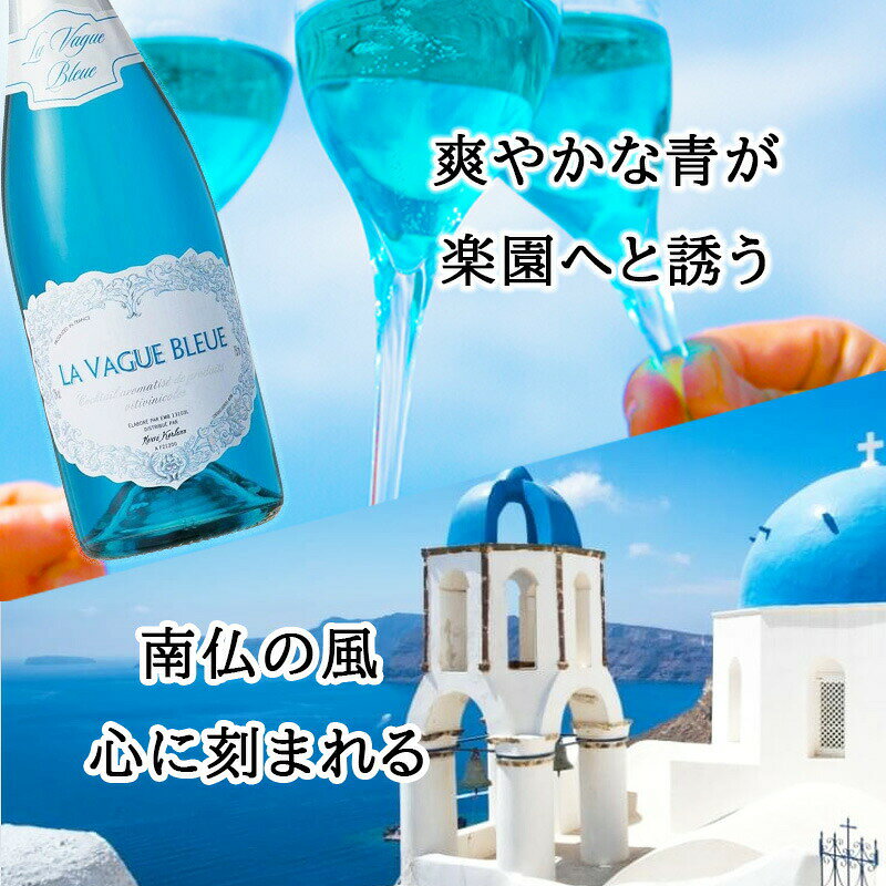 ラ ヴァーグ ブルー 名入れ La Vague Bleue ギフト お酒 酒 シャンパン 750ml ワイン スパークリングワイン プレゼント 記念品 結婚記念日 誕生日 お祝い 20歳 父の日 男性 女性 定年 退職 卒業 naniwa-select-10000807 なにわセレクト サンプル画像3