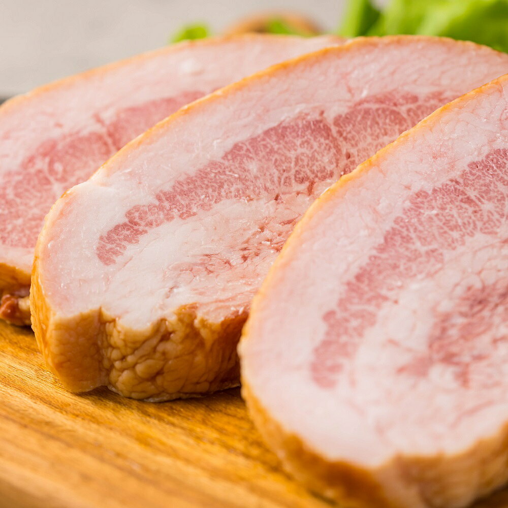 くんちゃまベーコンスライス(形不揃い)1kg(500g×2p)・2kg(500g×4pc)　ベーコンブロック1kg・2kg(1kg×2pc)　ベーコン　朝食　沖縄名物　沖縄ハム　ジューシー　ブロック　キャンプ飯 naniwa-umaimon-10000129 なにわ旨いもん倶楽部 サンプル画像2