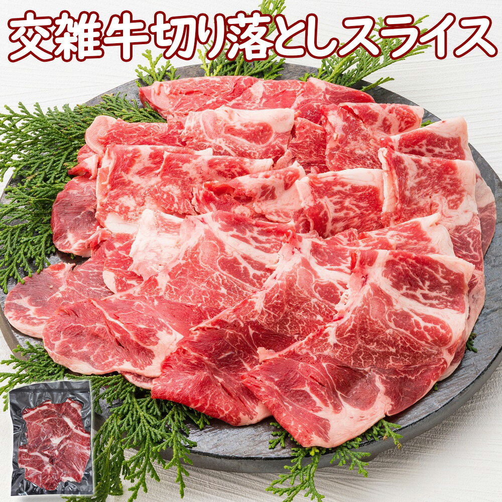 肉ギフト（3000円程度） 交雑牛切り落としスライス500g・1kg(500g×2pc)