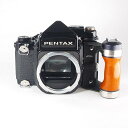 【中古】 (ペンタックス) PENTAX 67+TTLファインダー+木製グリップ【中古カメラ 中判カメラ】 ランク:C