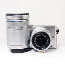 【中古】 (オリンパス) OLYMPUS E-PL3 Wズーム(14-42/40-150) シルバー【中古カメラ デジタル一眼】 ランク:AB
