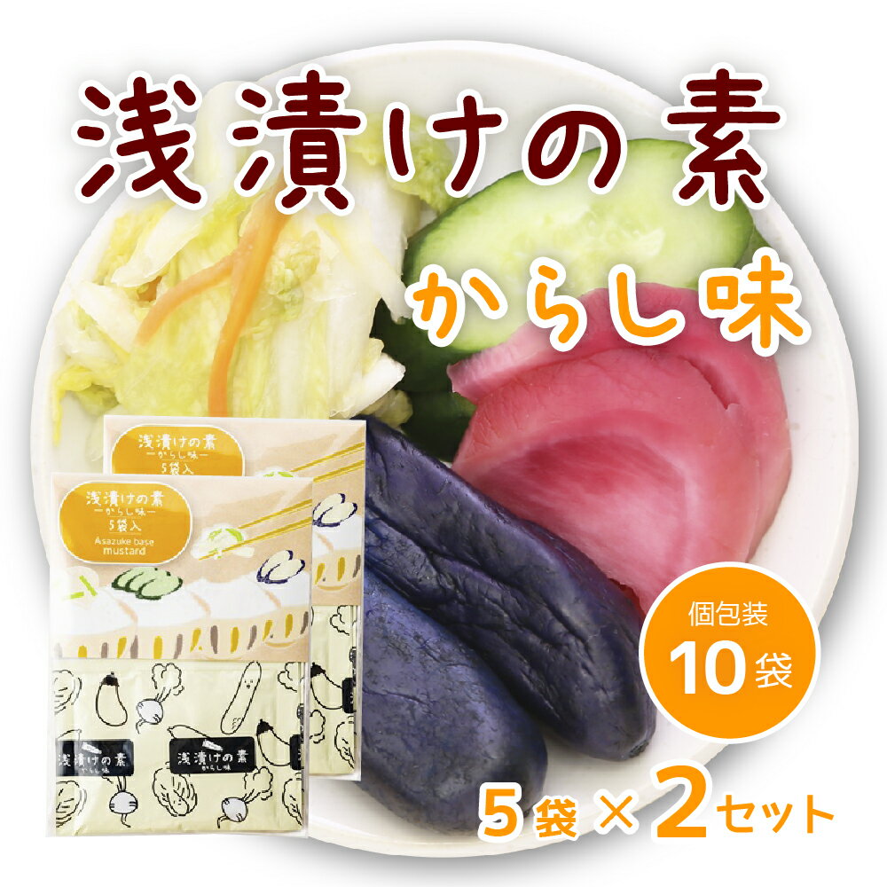 【新発売】浅漬けの素 からし味 10回分 お漬物 粉末 個包装 からし漬け 野菜漬け 使い切り 送料無料 1000円ポッキリ